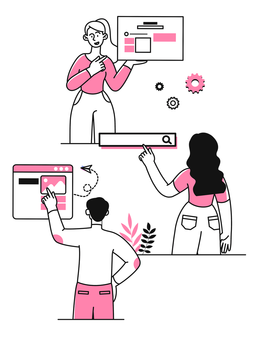 UX Collaboration Group Illustration UX Collaboration Group Illustration